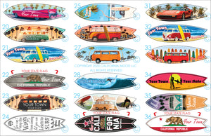 36 LARGE WOOD SURFBOARD WALL HANGING SIGNS