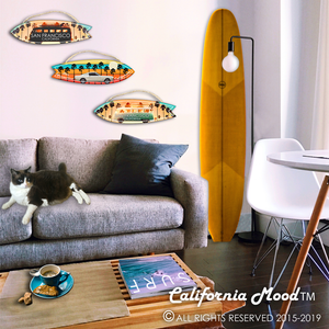 SAN FRANCISCO, WOOD SURFBOARD WALL HANGINGS, MAGNETS AND KEY-CHAINS PRICED FROM: