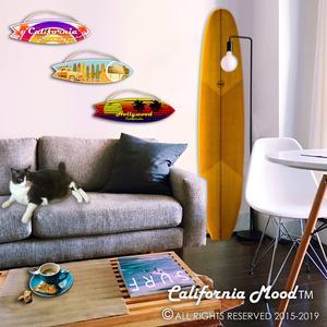 HOLLYWOOD, WOOD SURFBOARD WALL HANGINGS, MAGNETS AND KEY-CHAINS PRICED FROM: