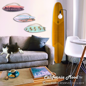 SANTA MONICA, WOOD SURFBOARD WALL HANGINGS, MAGNETS AND KEY-CHAINS PRICED FROM: