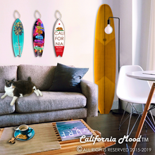 Load image into Gallery viewer, PALM SPRINGS, WOOD SURFBOARD WALL HANGINGS, MAGNETS AND KEY-CHAINS PRICED FROM: