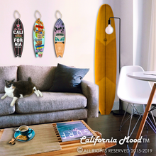 Load image into Gallery viewer, SAN DIEGO, WOOD SURFBOARD WALL HANGING, MAGNETS AND KEY-CHAINS PRICED FROM: