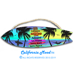 36 MEDIUM WOOD SURFBOARD WALL HANGING SIGNS