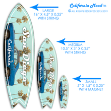 Load image into Gallery viewer, 36 MEDIUM WOOD SURFBOARD WALL HANGING SIGNS