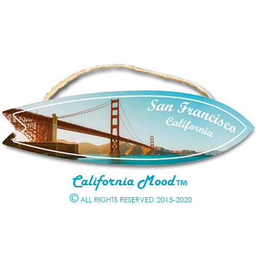 SAN FRANCISCO, WOOD SURFBOARD WALL HANGINGS, MAGNETS AND KEY-CHAINS PRICED FROM:
