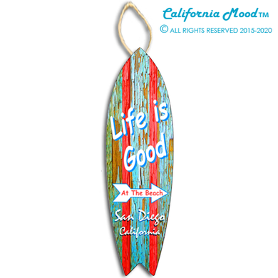 SAN DIEGO, WOOD SURFBOARD WALL HANGINGS, MAGNETS AND KEY-CHAINS PRICED FROM: