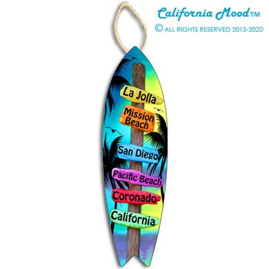 SAN DIEGO, WOOD SURFBOARD WALL HANGINGS, MAGNETS AND KEY-CHAINS PRICED FROM: