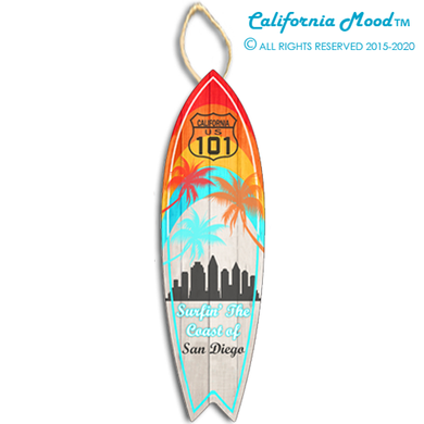 SAN DIEGO, WOOD SURFBOARD WALL HANGINGS, MAGNETS AND KEY-CHAINS PRICED FROM: