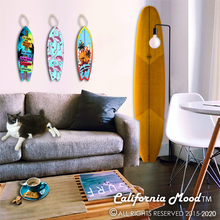 Load image into Gallery viewer, SAN DIEGO, WOOD SURFBOARD WALL HANGINGS, MAGNETS AND KEY-CHAINS PRICED FROM: