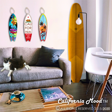 Load image into Gallery viewer, SAN DIEGO, WOOD SURFBOARD WALL HANGINGS, MAGNETS AND KEY-CHAINS PRICED FROM: