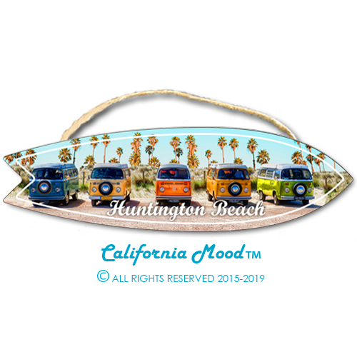 HUNTINGTON BEACH, WOOD SURFBOARD WALL HANGINGS, MAGNETS AND KEY-CHAINS PRICED FROM: