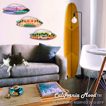 Load image into Gallery viewer, SAN FRANCISCO, WOOD SURFBOARD WALL HANGING, MAGNETS AND KEY-CHAINS PRICED FROM: