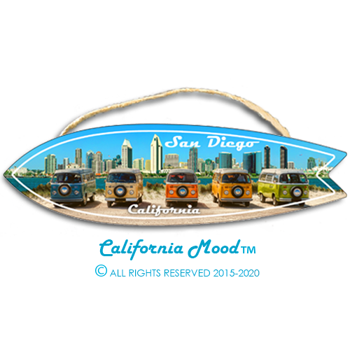 SAN DIEGO, WOOD SURFBOARD WALL HANGINGS, MAGNETS AND KEY-CHAINS PRICED FROM: