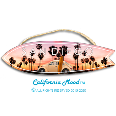 SAN DIEGO, WOOD SURFBOARD WALL HANGINGS, MAGNETS AND KEY-CHAINS PRICED FROM: