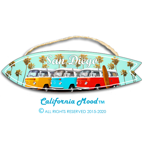 SAN DIEGO, WOOD SURFBOARD WALL HANGINGS AND MAGNETS PRICED FROM: