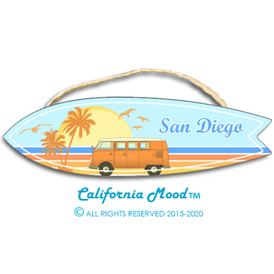 SAN DIEGO, WOOD SURFBOARD WALL HANGINGS, MAGNETS AND KEY-CHAINS PRICED FROM: