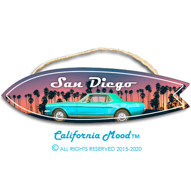 SAN DIEGO, WOOD SURFBOARD WALL HANGINGS AND MAGNETS PRICED FROM: