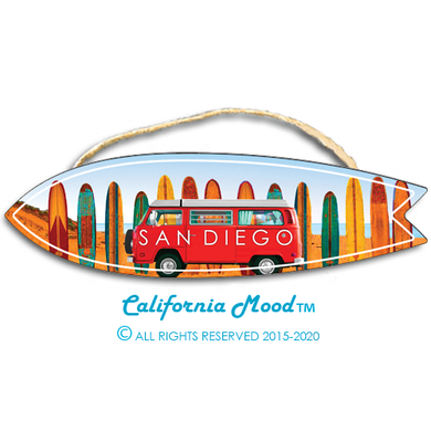 SAN DIEGO, WOOD SURFBOARD WALL HANGINGS , MAGNETS AND KEY-CHAINS PRICED FROM:
