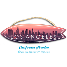 Load image into Gallery viewer, LOS ANGELES, WOOD SURFBOARD WALL HANGINGS, MAGNETS AND KEY-CHAINS PRICED FROM: