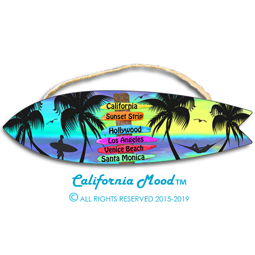 LOS ANGELES, WOOD SURFBOARD WALL HANGINGS, MAGNETS AND KEY-CHAINS PRICED FROM: