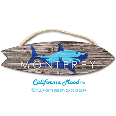 MONTEREY, WOOD SURFBOARD WALL HANGINGS, MAGNETS AND KEY-CHAINS PRICED FROM: