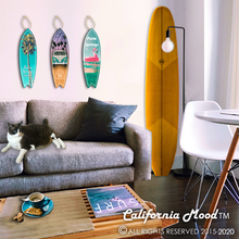 Load image into Gallery viewer, PALM SPRINGS, WOOD SURFBOARD WALL HANGINGS, MAGNETS AND KEY-CHAINS  PRICED FROM:
