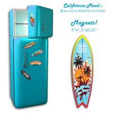 Load image into Gallery viewer, SAN DIEGO, WOOD SURFBOARD WALL HANGINGS, MAGNETS AND KEY-CHAINS PRICED FROM: