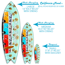 Load image into Gallery viewer, SAN DIEGO, WOOD SURFBOARD WALL HANGINGS AND MAGNETS PRICED FROM: