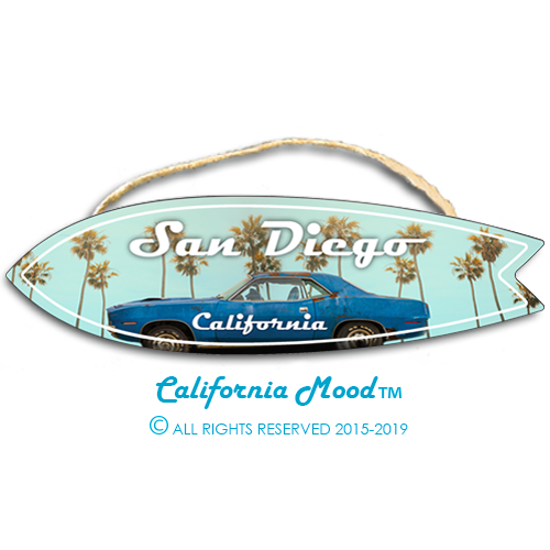 SAN DIEGO, WOOD SURFBOARD WALL HANGINGS, MAGNETS AND KEY-CHAINS PRICED FROM: