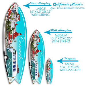 CORONADO, WOOD SURFBOARD WALL HANGINGS, MAGNETS AND KEY-CHAINS PRICED FROM: