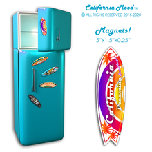 Load image into Gallery viewer, SAN DIEGO, WOOD SURFBOARD WALL HANGINGS AND MAGNETS PRICED FROM: