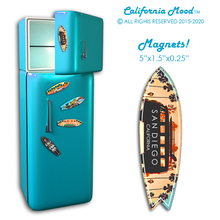 Load image into Gallery viewer, SAN DIEGO, WOOD SURFBOARD WALL HANGINGS, MAGNETS AND KEY-CHAINS PRICED FROM: