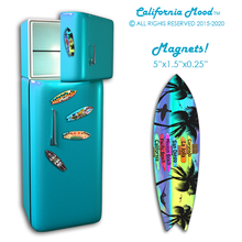 Load image into Gallery viewer, SAN DIEGO, WOOD SURFBOARD WALL HANGINGS, MAGNETS AND KEY-CHAINS PRICED FROM: