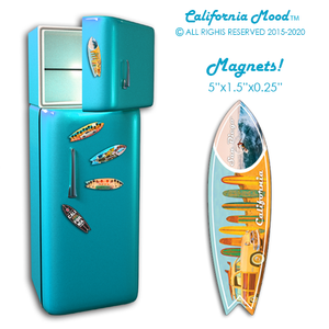 SAN DIEGO, WOOD SURFBOARD WALL HANGINGS, MAGNETS AND KEY-CHAINS PRICED FROM: