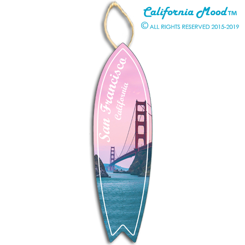 SAN FRANCISCO, WOOD SURFBOARD WALL HANGINGS, MAGNETS AND KEY-CHAINS PRICED FROM: