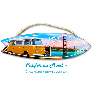 SAN FRANCISCO, WOOD SURFBOARD WALL HANGINGS, MAGNETS AND KEY-CHAINS PRICED FROM: