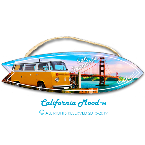 SAN FRANCISCO, WOOD SURFBOARD WALL HANGINGS, MAGNETS AND KEY-CHAINS PRICED FROM: