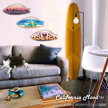 Load image into Gallery viewer, SAN DIEGO, WOOD SURFBOARD WALL HANGINGS, MAGNETS AND KEY-CHAINS PRICED FROM: