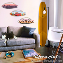 Load image into Gallery viewer, SAN DIEGO, WOOD SURFBOARD WALL HANGINGS , MAGNETS AND KEY-CHAINS PRICED FROM: