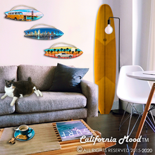 Load image into Gallery viewer, SAN DIEGO, WOOD SURFBOARD WALL HANGINGS, MAGNETS AND KEY-CHAINS PRICED FROM:
