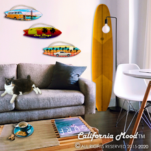 Load image into Gallery viewer, SAN DIEGO, WOOD SURFBOARD WALL HANGINGS, MAGNETS AND KEY-CHAINS PRICED FROM: