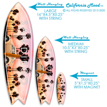 Load image into Gallery viewer, SAN DIEGO, WOOD SURFBOARD WALL HANGINGS, MAGNETS AND KEY-CHAINS PRICED FROM: