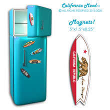 Load image into Gallery viewer, SAN DIEGO, WOOD SURFBOARD WALL HANGINGS, MAGNETS AND KEY-CHAINS PRICED FROM: