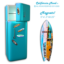 Load image into Gallery viewer, SAN FRANCISCO, WOOD SURFBOARD WALL HANGINGS, MAGNETS AND KEY-CHAINS PRICED FROM: