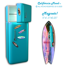 Load image into Gallery viewer, SAN FRANCISCO, WOOD SURFBOARD WALL HANGING, MAGNETS AND KEY-CHAINS PRICED FROM: