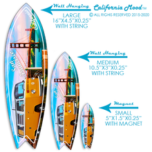 Load image into Gallery viewer, SAN FRANCISCO, WOOD SURFBOARD WALL HANGINGS, MAGNETS AND KEY-CHAINS PRICED FROM: