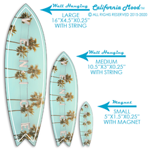 Load image into Gallery viewer, VENICE BEACH, WOOD SURFBOARD WALL HANGINGS, MAGNETS AND KEY-CHAINS PRICED FROM: