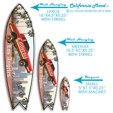 Load image into Gallery viewer, LOS ANGELES, WOOD SURFBOARD WALL HANGINGS, MAGNETS AND KEY-CHAINS PRICED FROM: