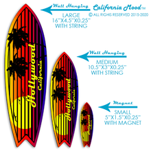 Load image into Gallery viewer, HOLLYWOOD, WOOD SURFBOARD WALL HANGINGS, MAGNETS AND KEY-CHAINS PRICED FROM:
