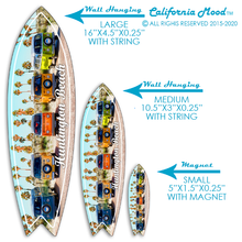Load image into Gallery viewer, HUNTINGTON BEACH, WOOD SURFBOARD WALL HANGINGS, MAGNETS AND KEY-CHAINS PRICED FROM: